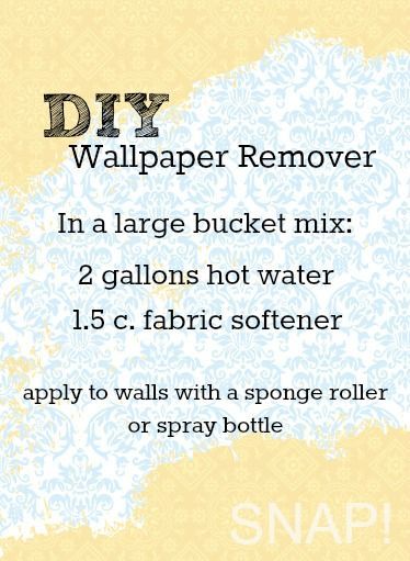 How to Remove Wallpaper – I actually did this today and it worked like a charm!