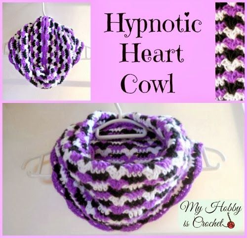 Hypnotic Heart Crochet Cowl – Free Pattern with Tutorial