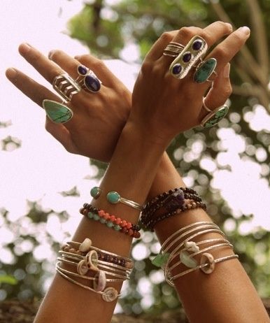 I love to stack my bracelets & wear two rings per hand. I think the rings should