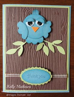 Indiana Inker – Blue Bird Punch Art Card Larkin and I need to make this with the