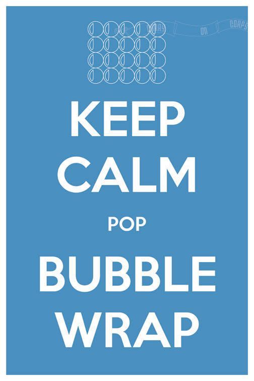 Keep Calm Pop Bubble Wrap 8 x 12 Keep Calm and Carry On Parody Poster. $15.60, v