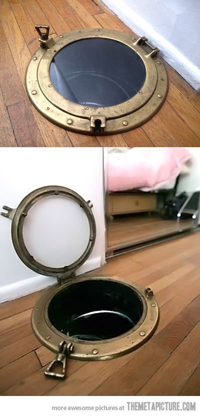 Laundry chute port // this is AWESOME