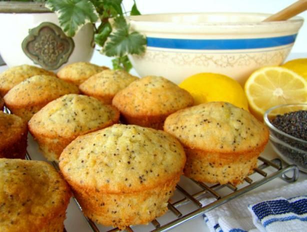 Lemon Poppy Seed muffins turned out PERFECT.  Sub greek yogurt for the buttermil