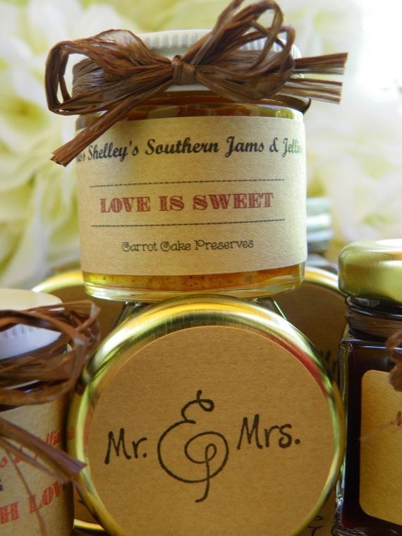 Love as Sweet as Tea Wedding Jam Favors – 25 (1.5oz) Hexagon jars with your Choi