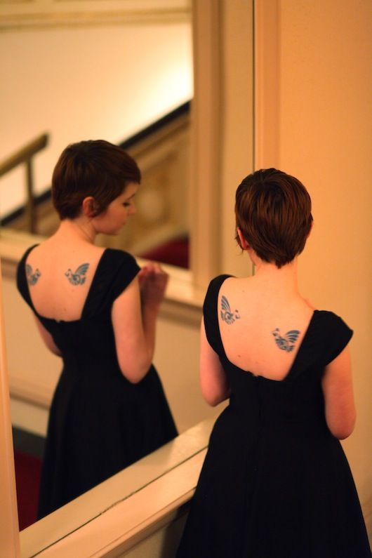love the idea of wings tattooed onto your shoulder blades, and this is the best