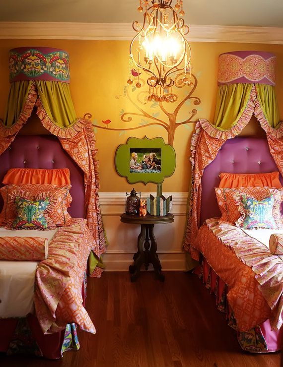 Love this room for a girl.  Like a fairytale sans the pastel.