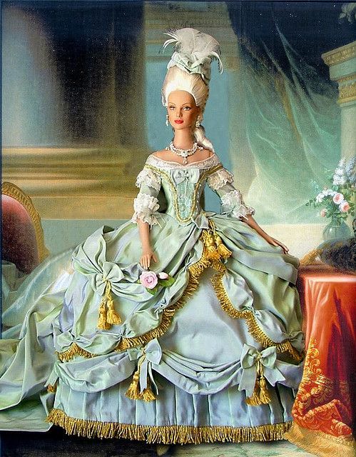 Marie Antoinette Barbie – all she needs is a piece of cake, and more shoes…. a