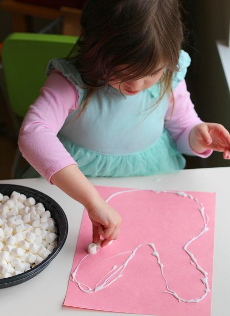 marshmallow easter bunny craft for preschool