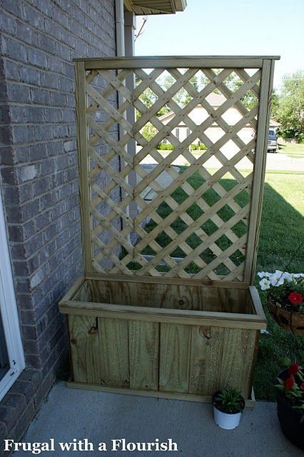 MATT… I want this to hide our trash cans!  Please?  DIY trellis to create an o