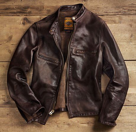 Mens Brown Leather Jacket  Add jeans, white T shirt and brown shoes and your sup