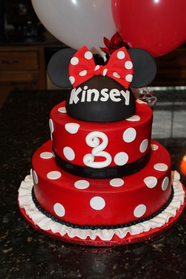 Minnie Mouse Cake.. probably gonna do this sense I am going to DisneyLand for my