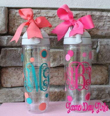 monogrammed tervis tumbler plus polka dots … this is on my Christmas list :o)