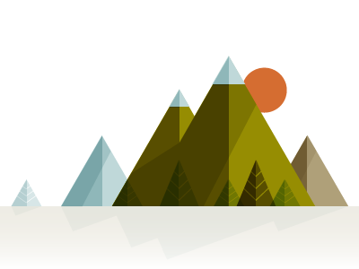 Mountains by Kurtis Beavers #color #geometric #illustration #scenery