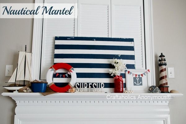 nautical themed  – love the blue and white stripe – maybe towels in the bathroom