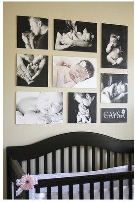 Not exactly like this, but put pics up at different stages in the kids rooms.  T