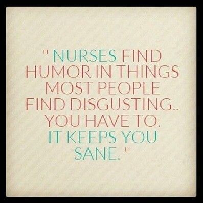 Nurse humor.