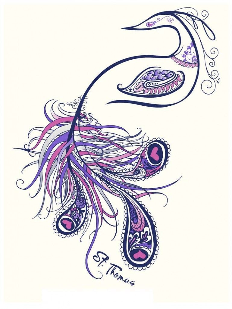 peacock tattoo – very cool style an altered version of this would be a perfect t
