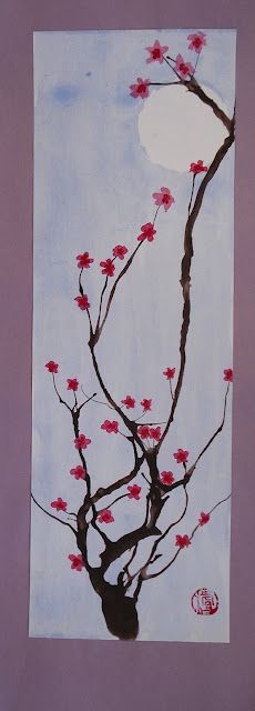 Perfect for Spring- Japanese Cherry blossom Paintings – So Pretty!