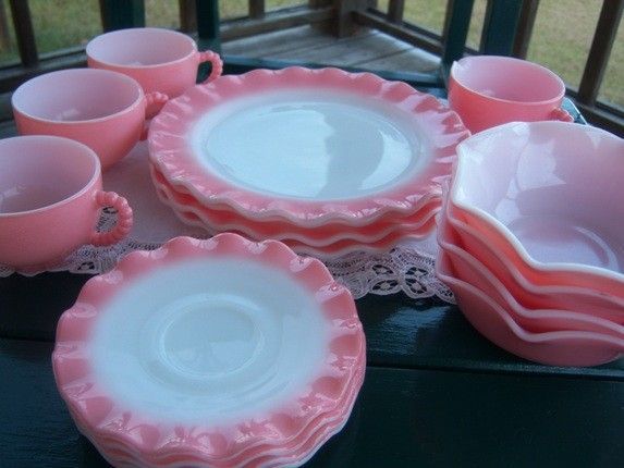 Pretty Pink dishes for my cottage!!!