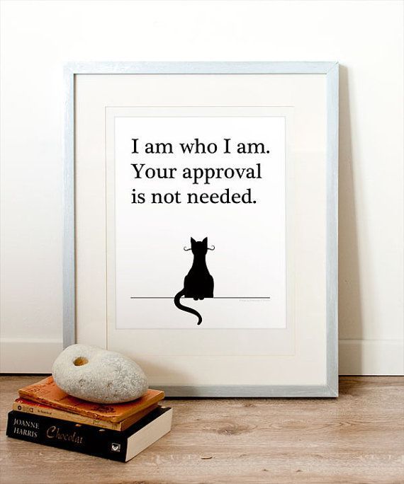 Printable Inspirational Quote – typography, printable art, cat lovers, funny quo