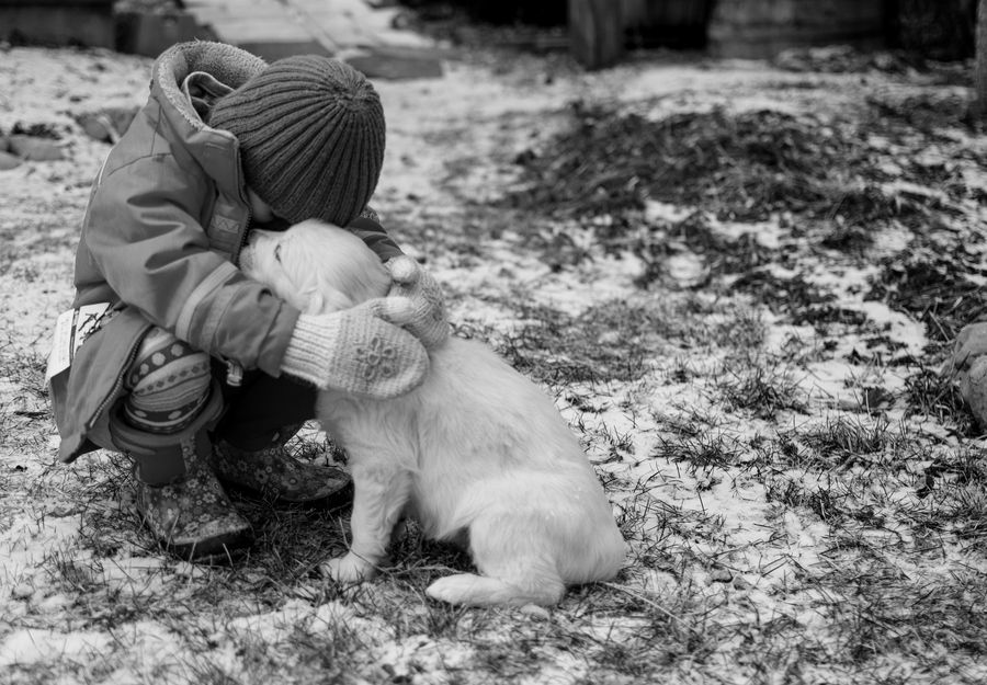 Pure Love #kids and dog