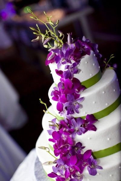 Purple and Green Modern Miami Wedding
