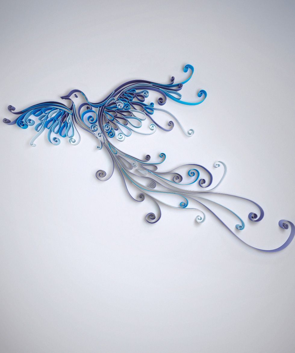 Quilling bird with swirly tail- I know I can make this, but I need a VERY CALM d