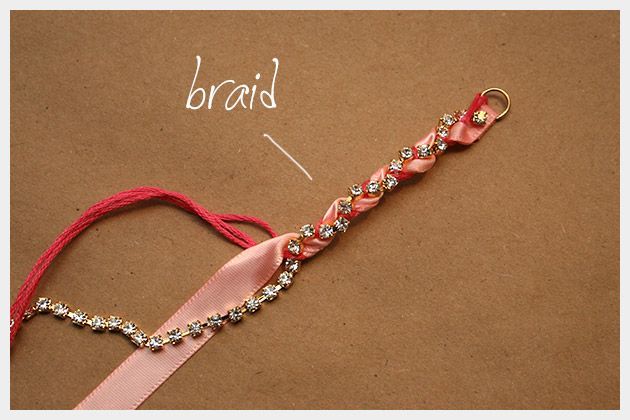 simple DIY bracelets | Rhinestone Braided Bracelet DIY : DIY Fashion by Trinkets