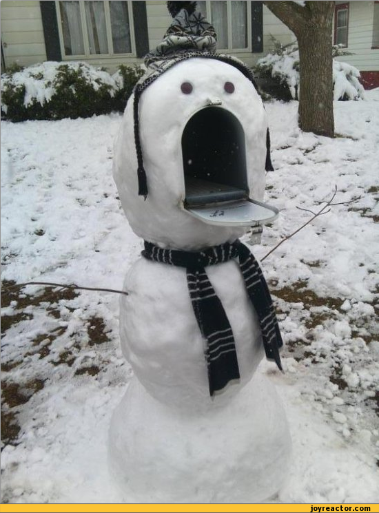 snowman,mailbox