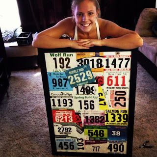 So doing this with all my race bibs… may add my medals too!
