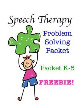 Speech Therapy Problem Solving Scenarios & Graphic Organiz