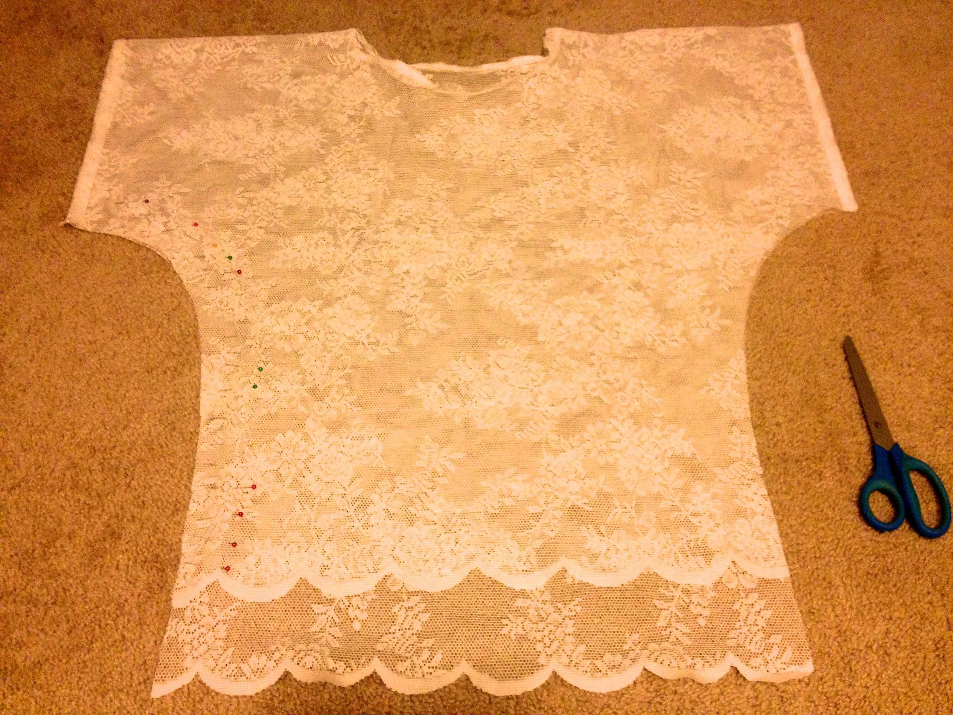 Swim Suit Cover Up from Lace Curtain  (Scroll down)