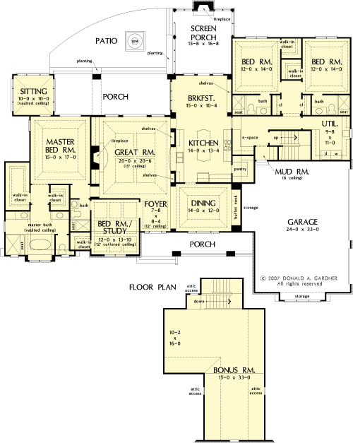 The Birchwood House Plans First Floor Plan – House Plans by Designs Direct.