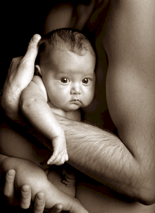 There is something highly attractive and very special about a daddy holding his