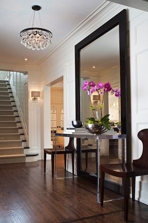 Thinking this would be a great way to let some light into the foyer – big mirror