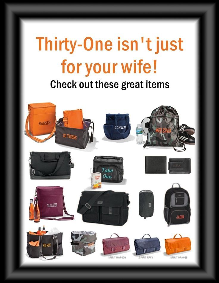Thirty One Gift Ideas for Men!  Need a catalog or wanna host an online party? Co