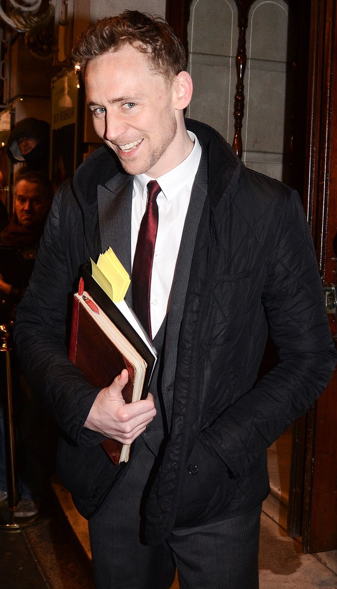 Tom Hiddleston – he looks mischievously adorable, maybe because he is hiding his