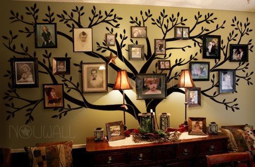 Tree Wall Decals Wall Stickers – Big Family Tree decal – Photo frame tree. $150.