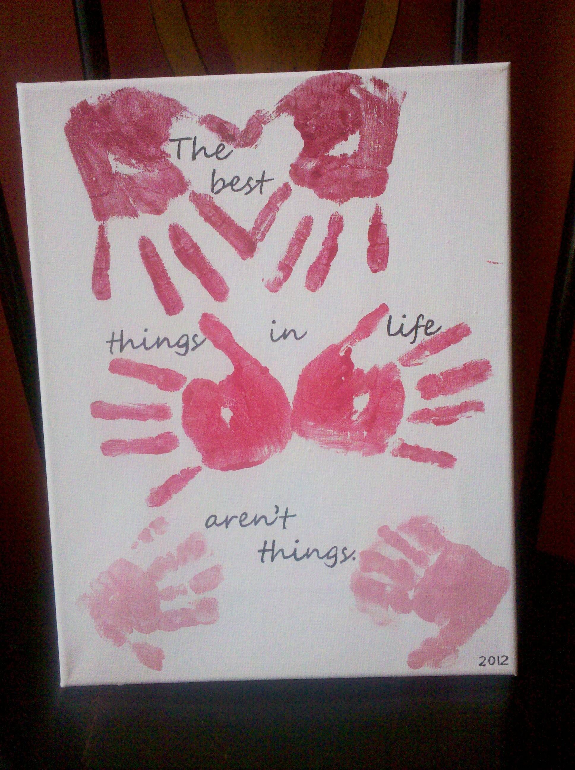 Valentines Day for dad??  Big kids can do handprints, but Jaspers footprints can