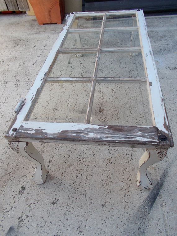 Vintage Window Coffee Table on Etsy. I could craft this…