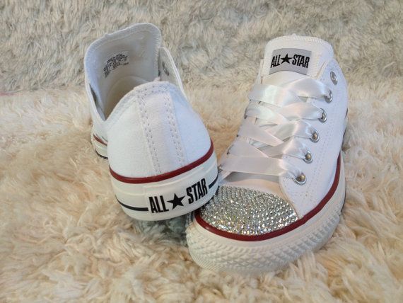 White bling converse. Great wedding shoes. on Etsy, $80.00
