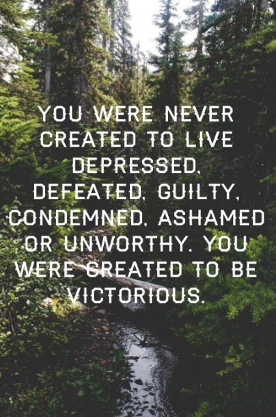 You were never created to be depressed…