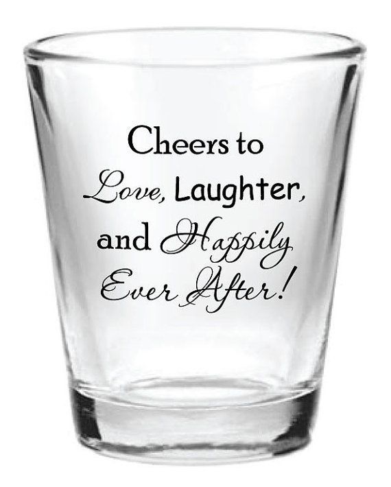 144 Personalized 1.5oz Wedding Favor Glass Shot by Factory21, $161.24 (Cute idea
