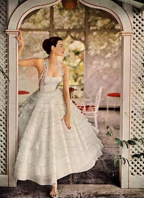 1953 #partydress #romantic #feminine #fashion #vintage #designer #classic #dress