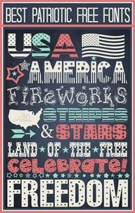 4th of July Free Fonts with links to their downloads.