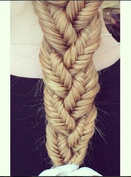 Awesome braid made from small fishtail braids