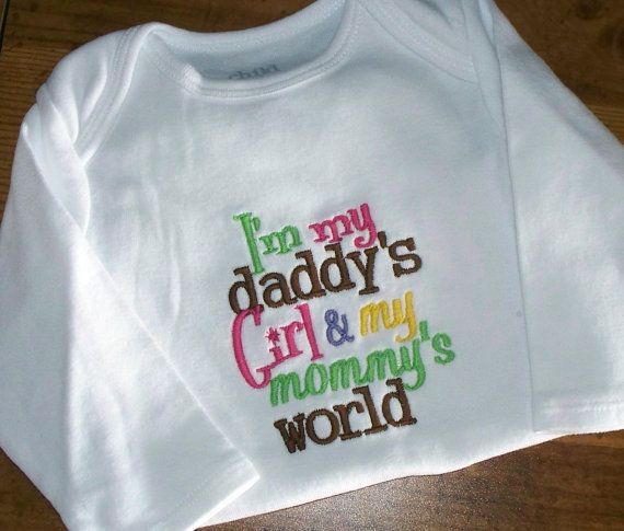 Baby Girl Onesie / Daddys Girl Mommys World by LittleTexasBabes, $20.00