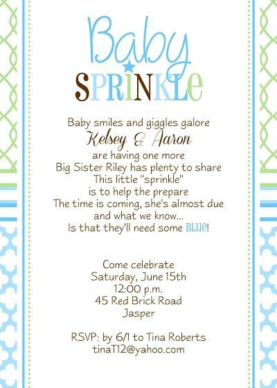 Baby Sprinkle Shower Invitation , Ideas for boy with lime and Teal quatrefoil Pa