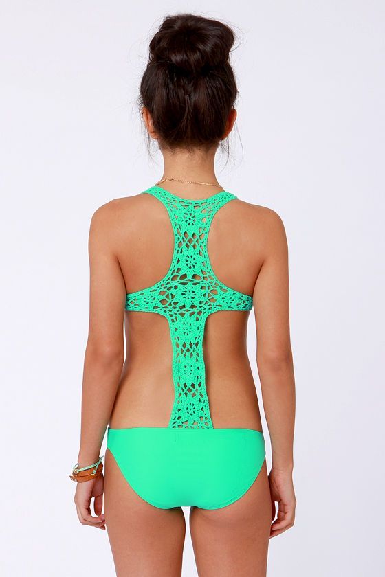 Beach Riot The Day Dreamer – Sea Green Swimsuit – One Piece Swimsuit – $151.00