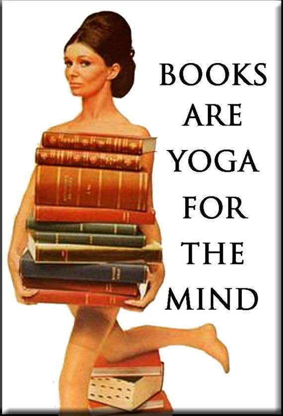 Books are YOGA for the mind FRIDGE MAGNET by mindseyecards on Etsy, $4.00